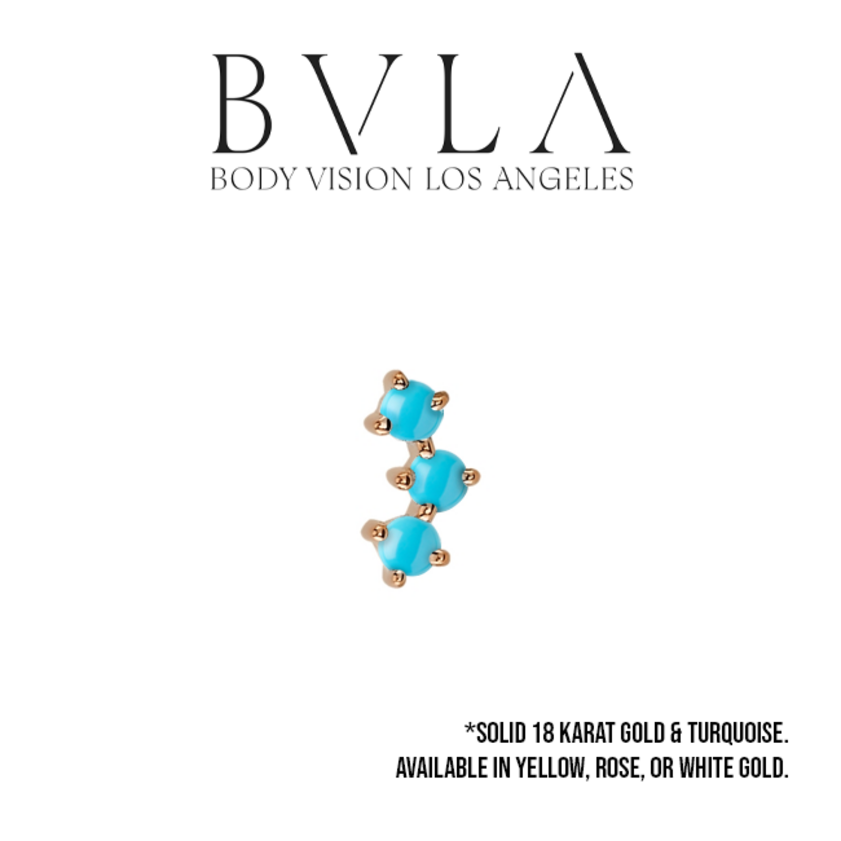 BVLA BVLA 16g "Muse" threaded end with 3x 1.5 turquoise