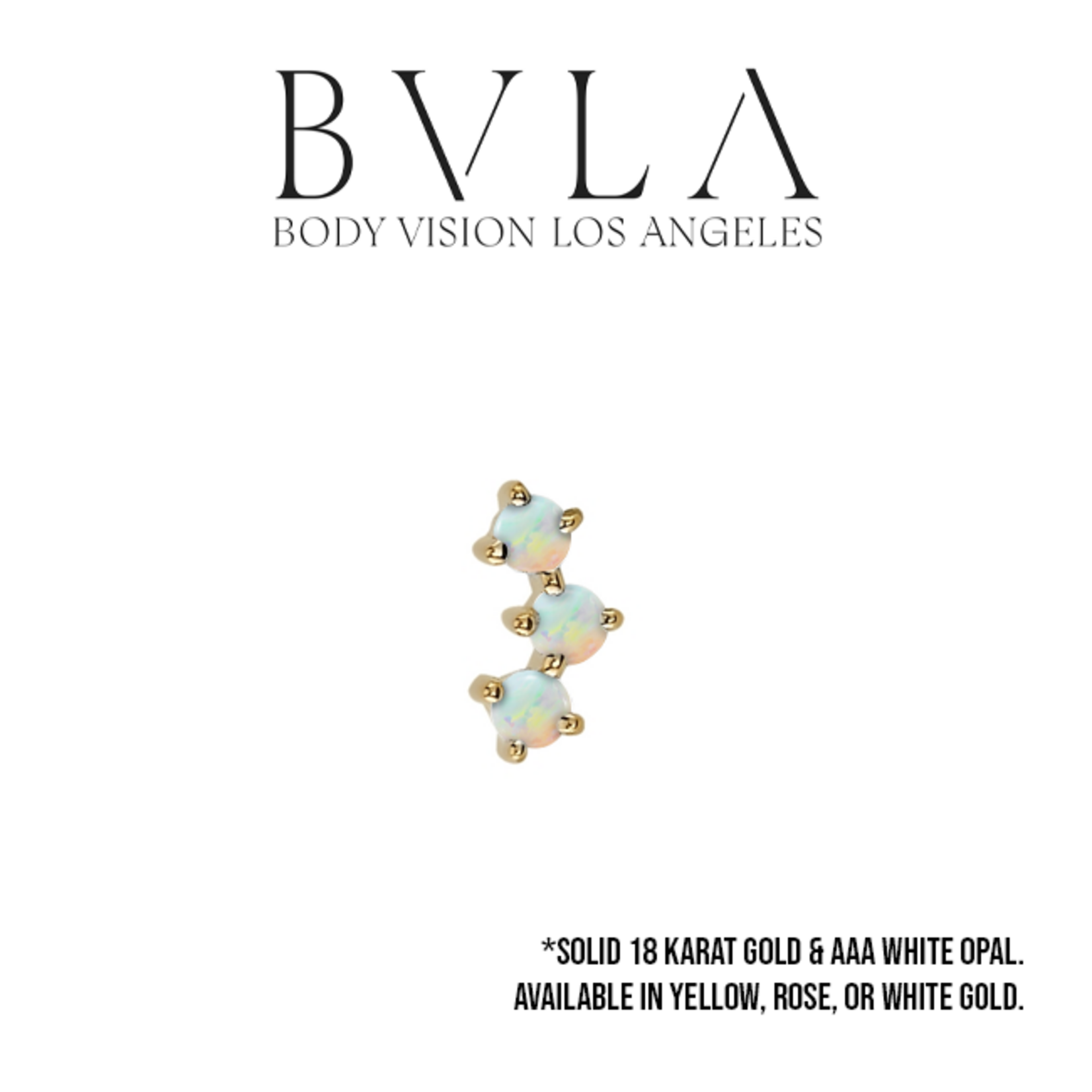 BVLA BVLA 16g "Muse" threaded end with 3x 1.5 AAA White Opal