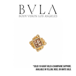 BVLA BVLA 16g "Beaded Princess Bezel" Threaded End with 2.0 Champagne Sapphire