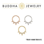Buddha Jewelry Organics Buddha Jewelry Organics 16g "Simone" Clicker with CZ