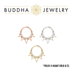 Buddha Jewelry Organics Buddha Jewelry Organics 16g "Indra" Clicker with CZ