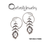 Quetzalli jewelry Quetzalli Feather Spiral with CZ Accent