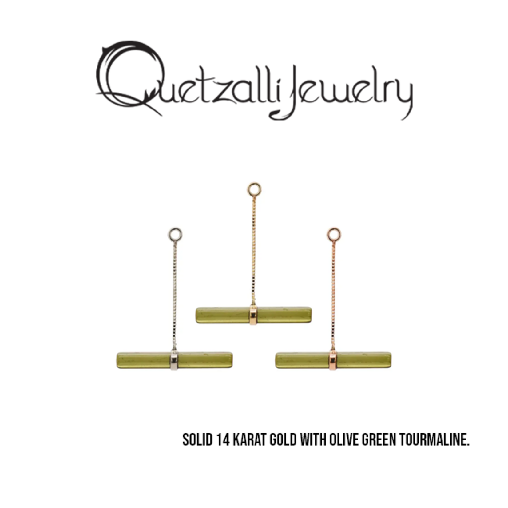 Quetzalli jewelry Quetzalli "Mojo" charm with olive green tourmaline