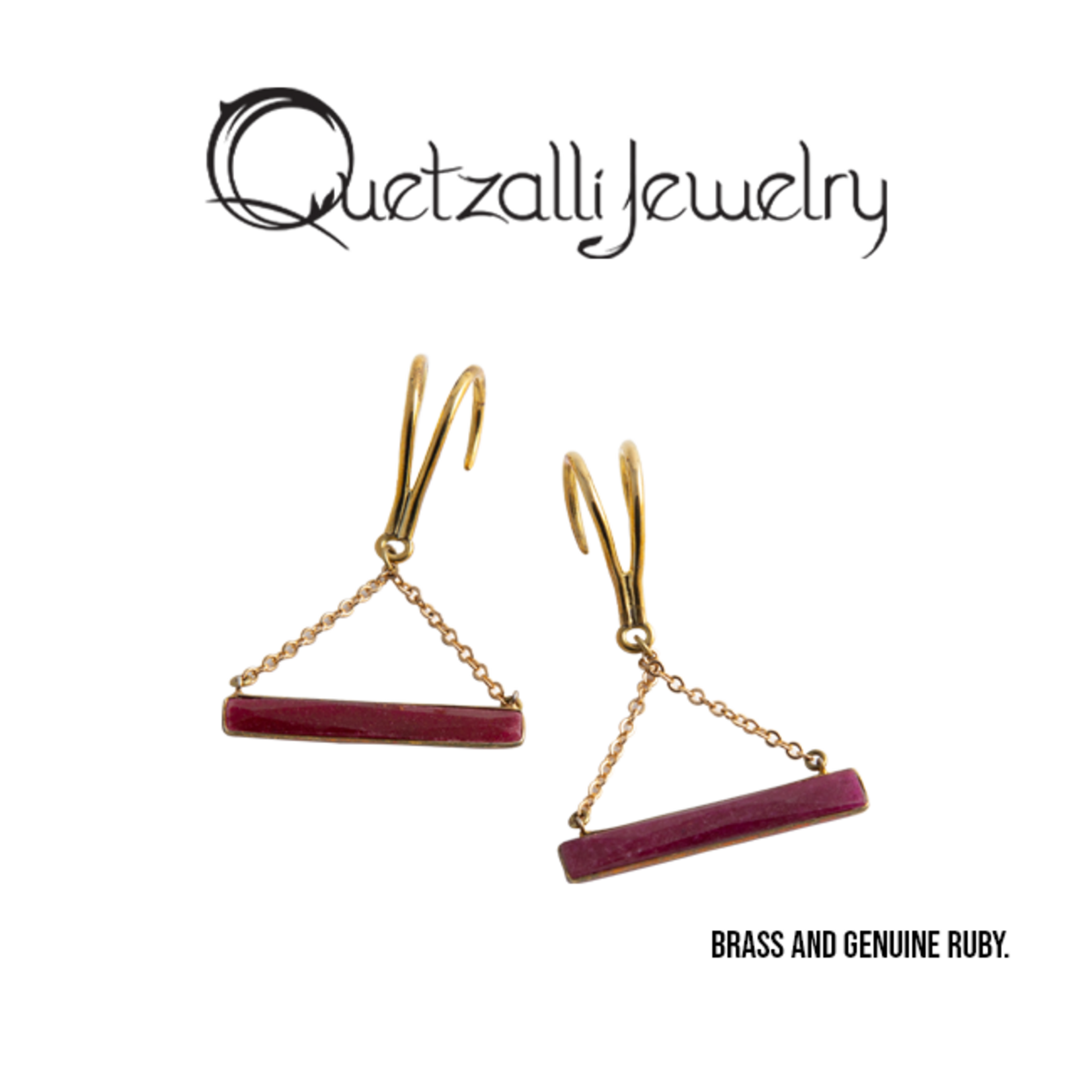 Quetzalli jewelry Quetzalli "Horizon" hanging design with Ruby