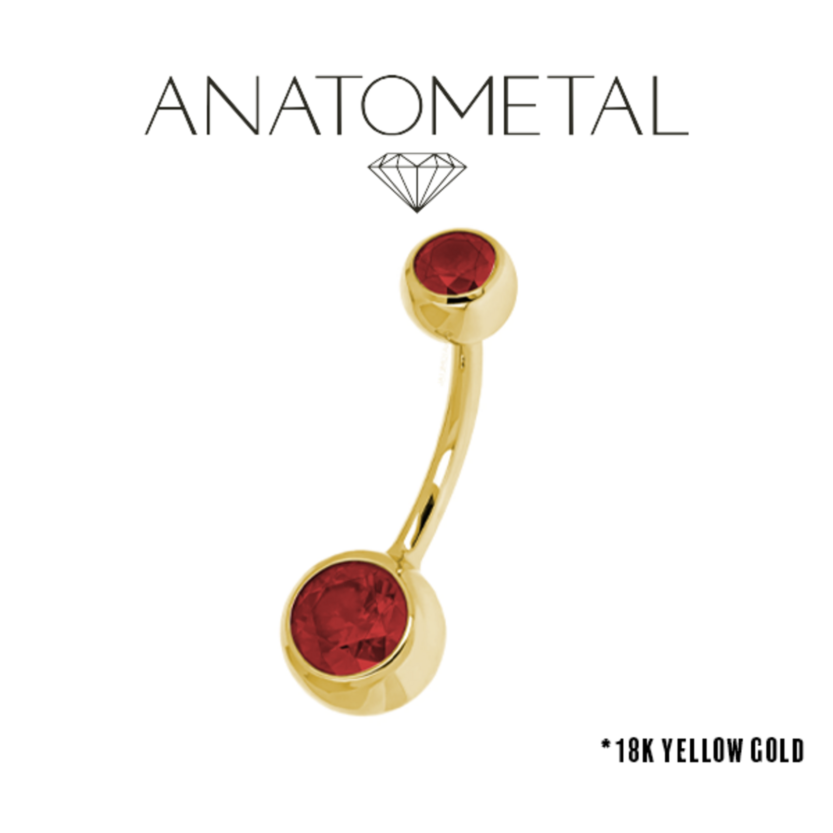 Anatometal 14g Anatometal Yellow Gold Regular navel curve