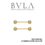 BVLA BVLA "Altura Barbell" with Diamonds and Citrine