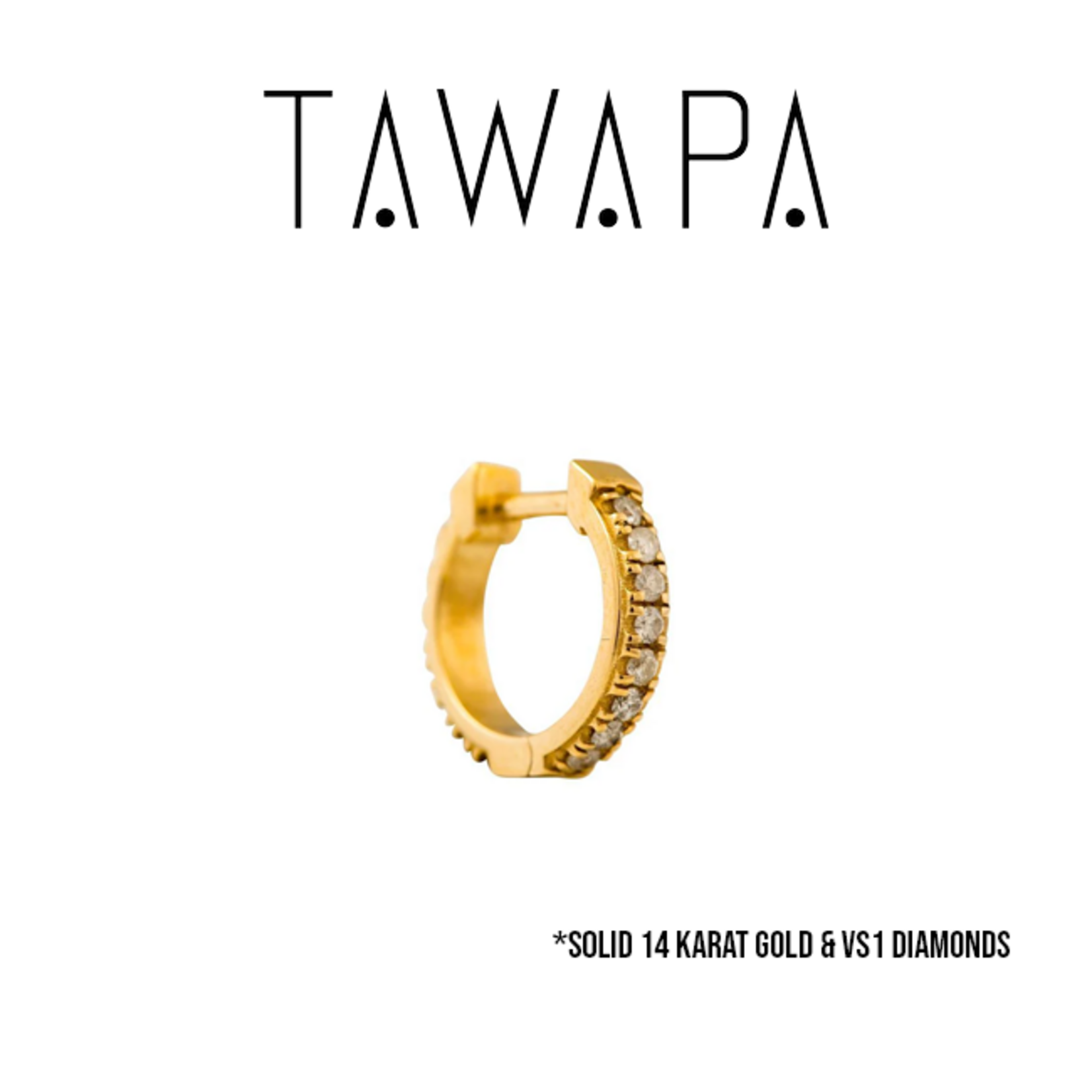 Tawapa Tawapa 18g "Karma" Hinged Clicker with VS1 Diamonds