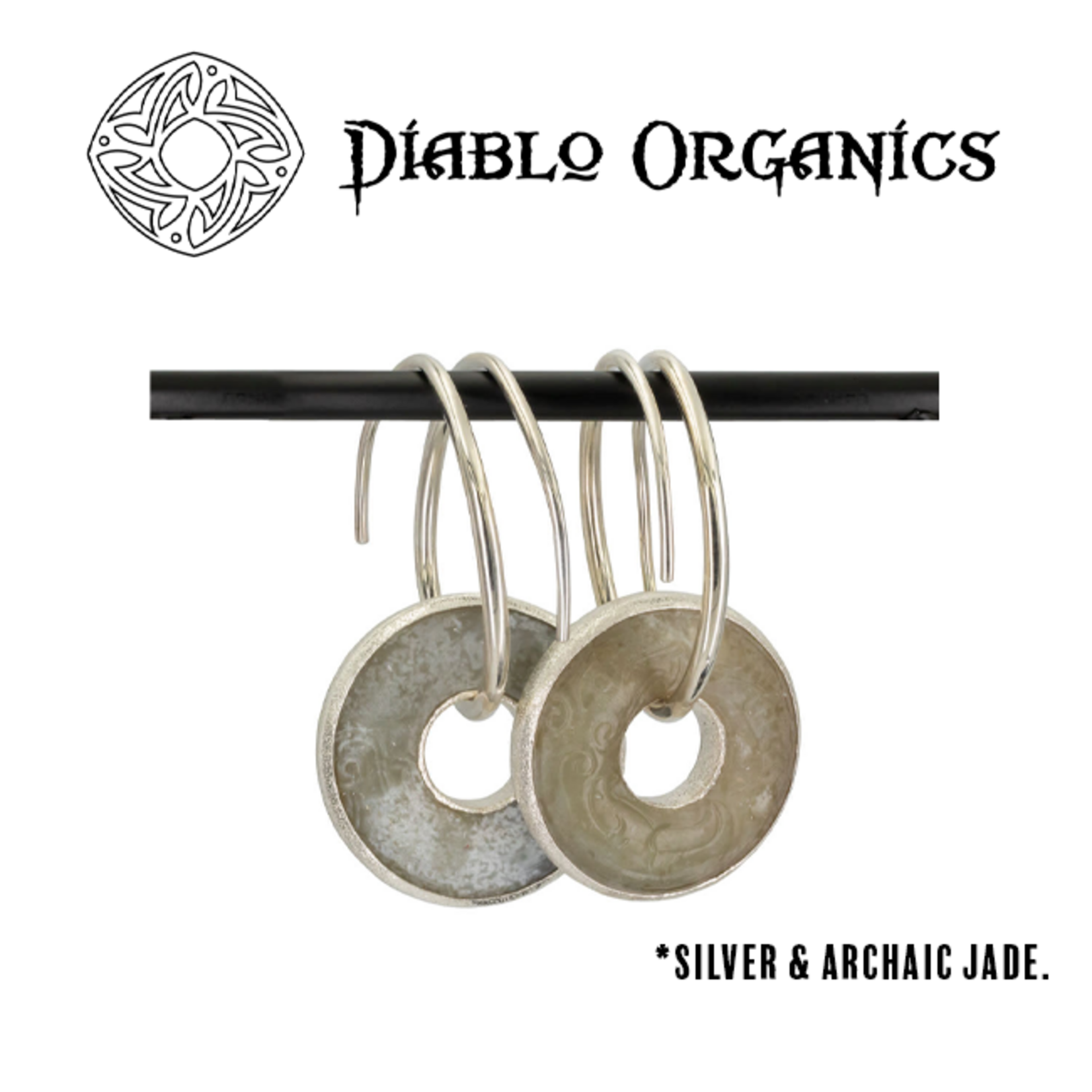 Diablo Organics Diablo Organics "Carved Archaic Jade" on spiraling coils