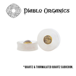 Diablo Organics Diablo Organics Quartz Plugs with Tourmalated Quartz