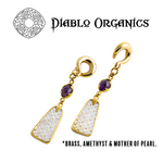 Diablo Organics Diablo Organics Mother of Pearl & Amethyst Hanging Design