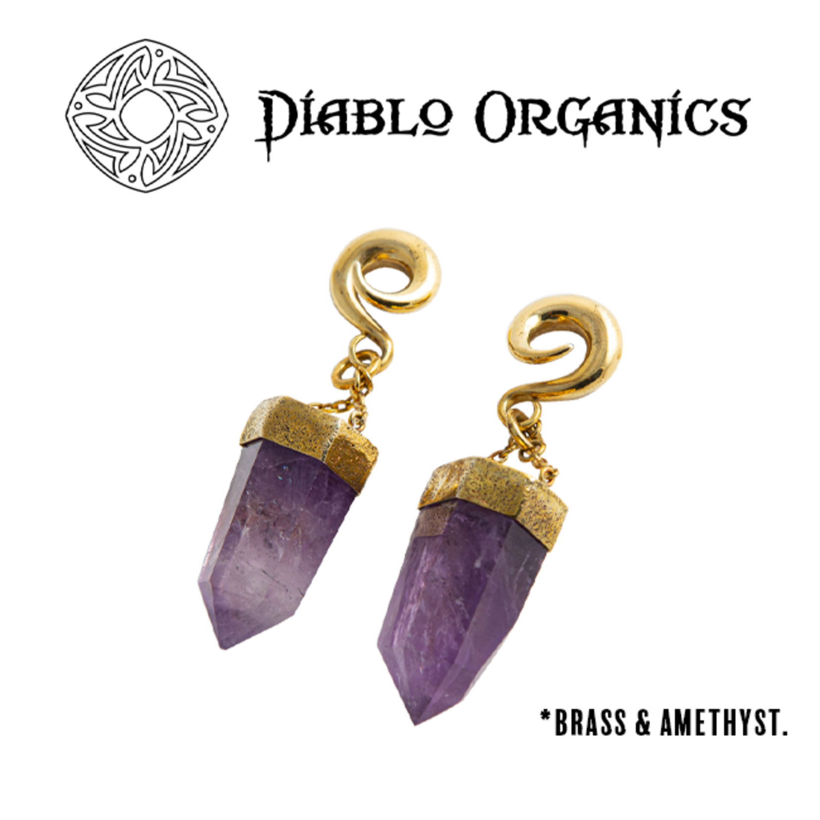 Diablo Organics Diablo Organics large amethyst crystal on classic coil