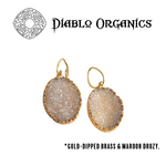 Diablo Organics Diablo Organics Gold-Dipped Maroon Druzy