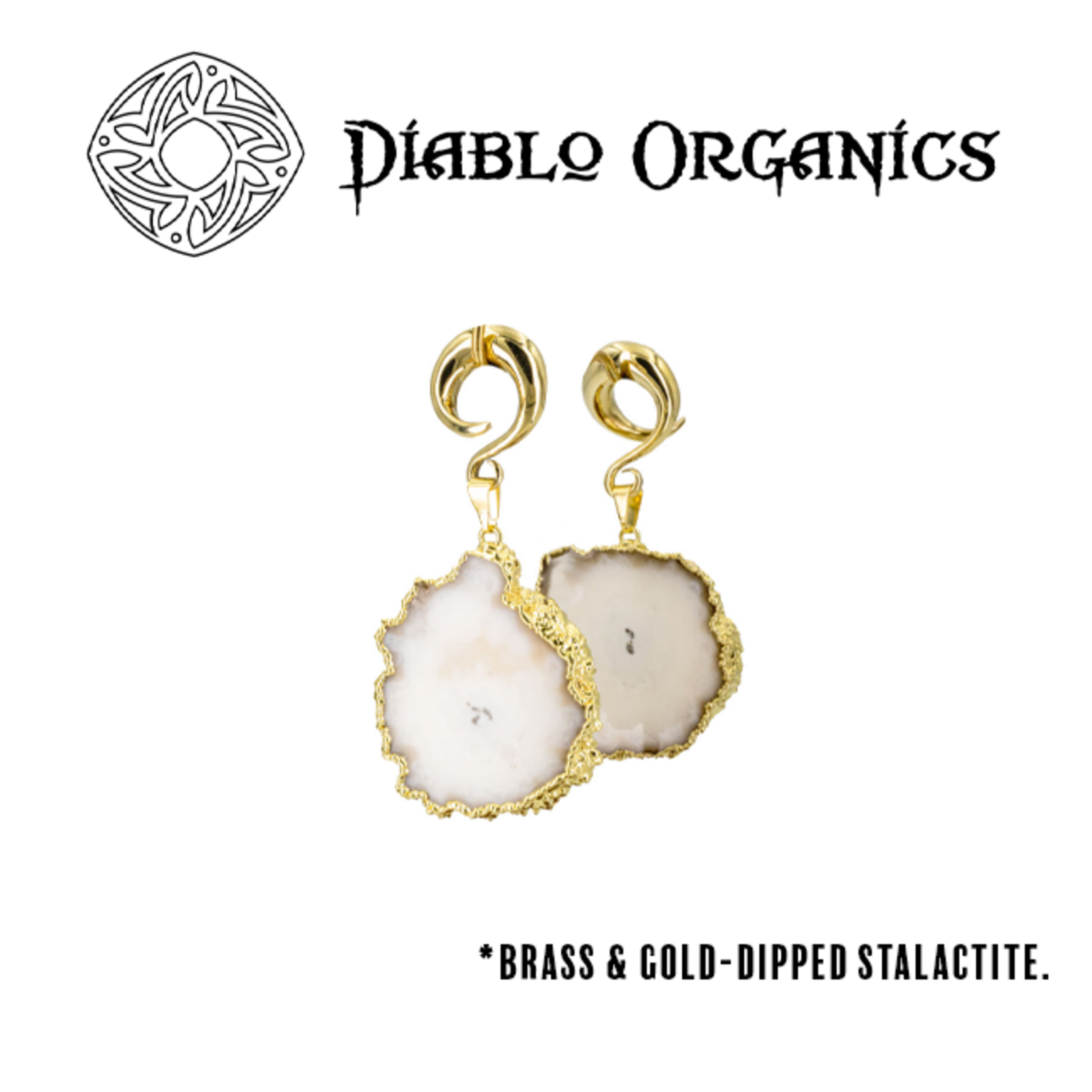 Diablo Organics Diablo Organics gold-dipped stalactite slice on classic coil