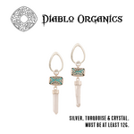 Diablo Organics Diablo Organics Hanging Design with Turquoise and Crystal Point