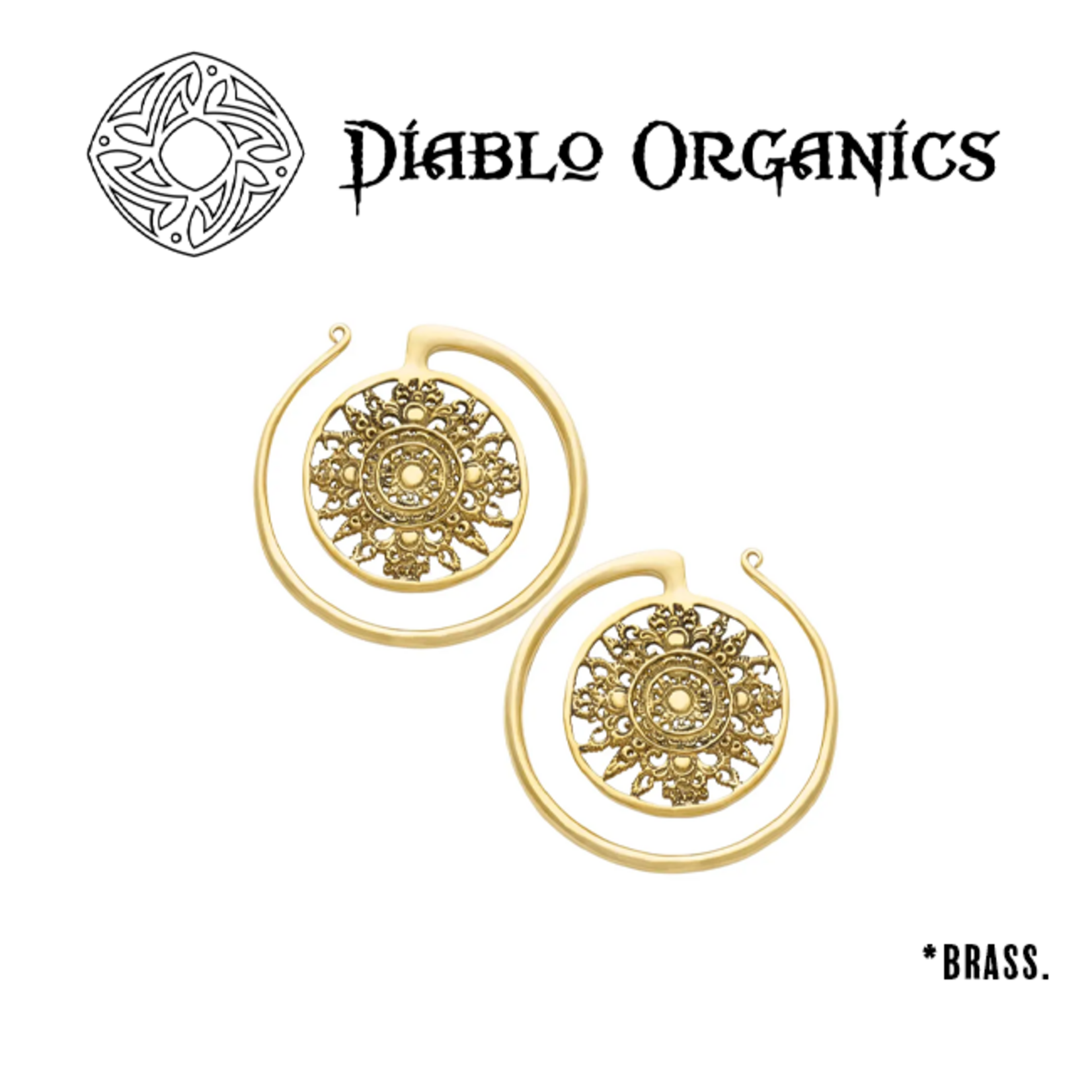 Diablo Organics Diablo Organics brass "Puju" hoops