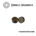 Diablo Organics Diablo Organics Etched Buffalo Horn Plugs