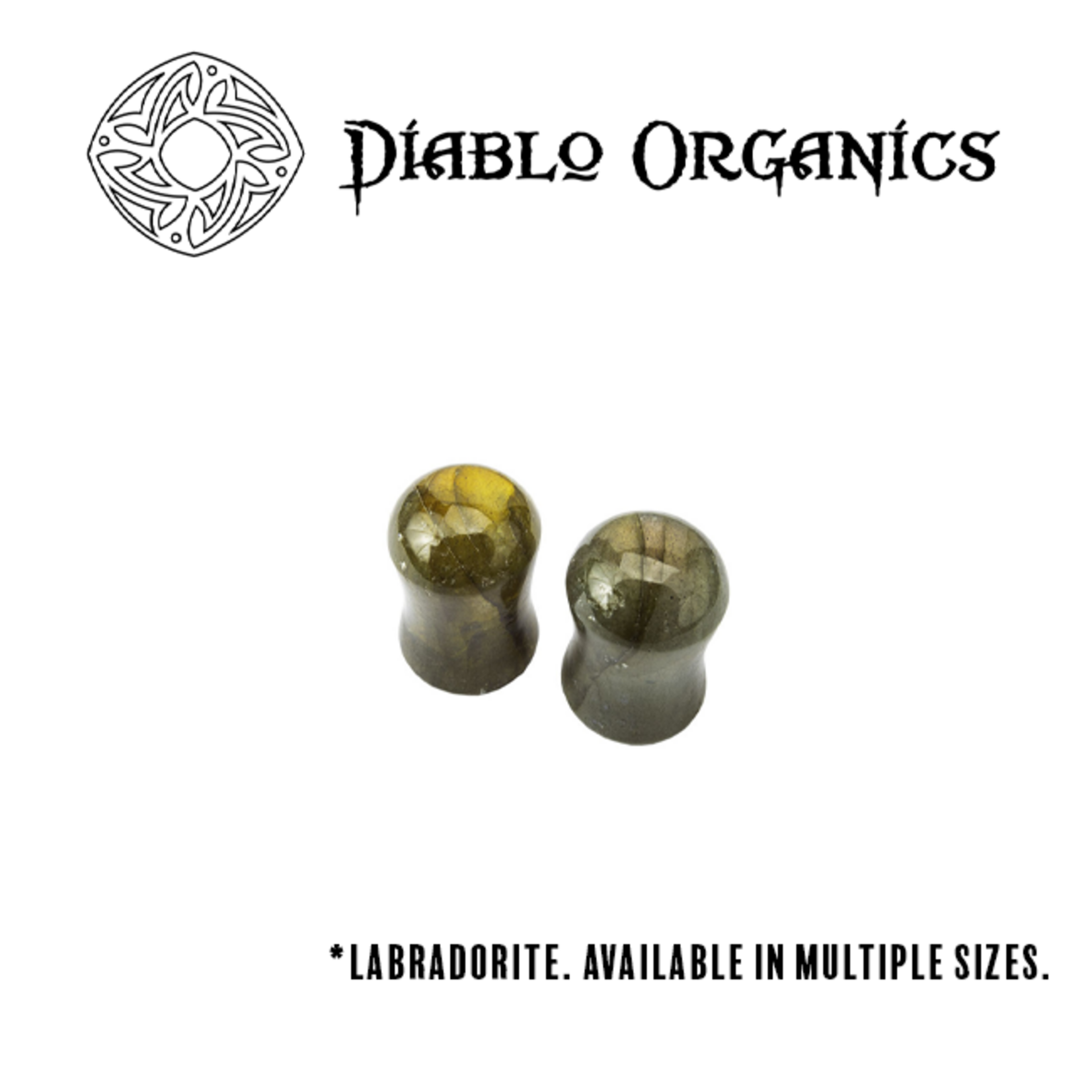 Diablo Organics Diablo Organics double flared Labradorite plugs