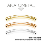 Anatometal Anatometal 14g Gold Curved Barbell