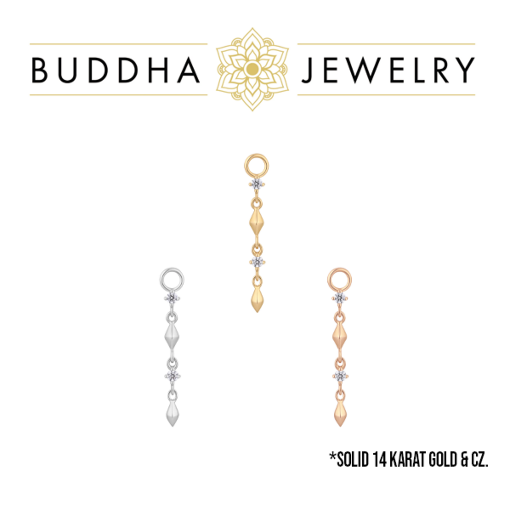 Buddha Jewelry Organics Buddha Jewelry Organics "Ischia" charm with CZ