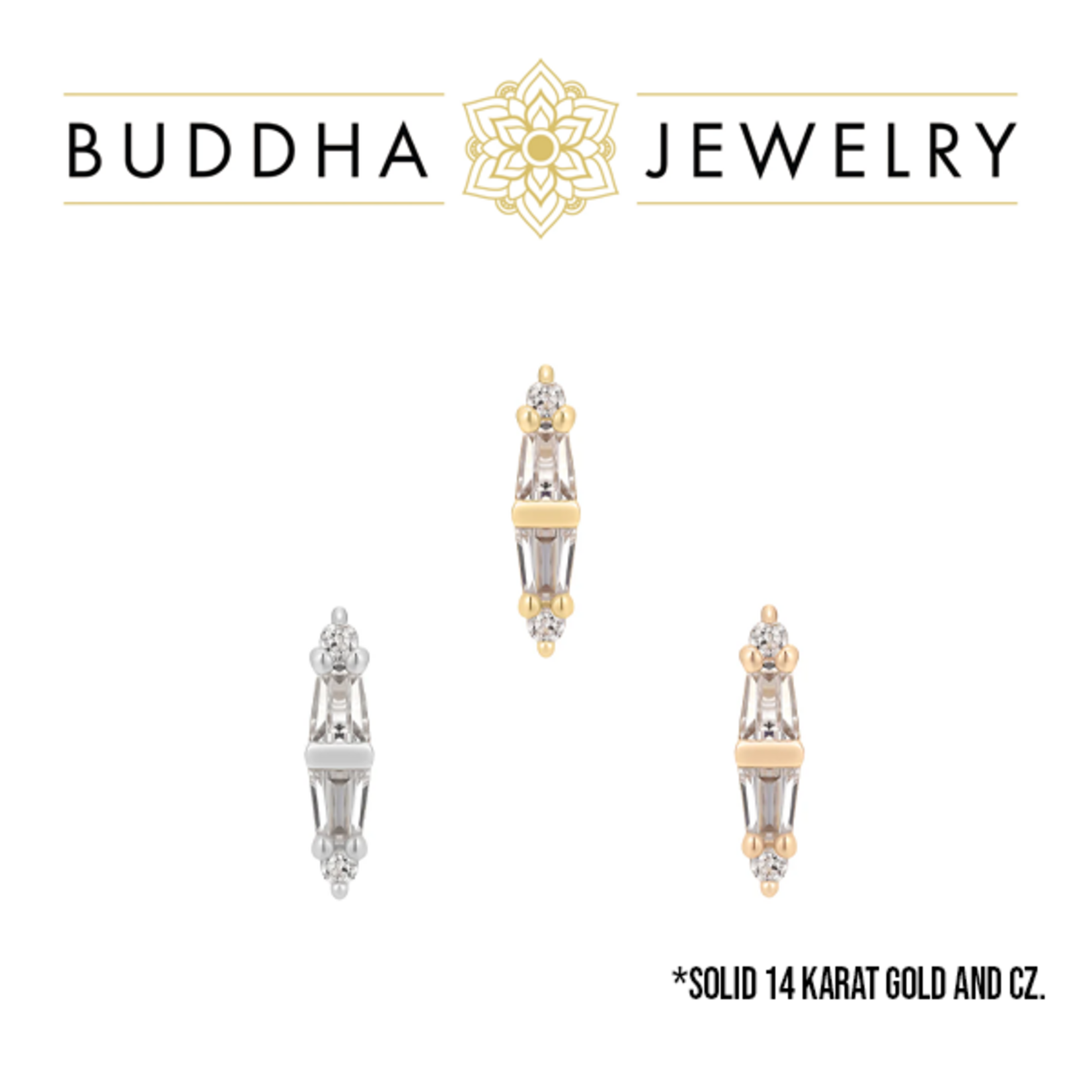 Buddha Jewelry Organics Buddha Jewelry Organics "Essential" press-fit end with CZ