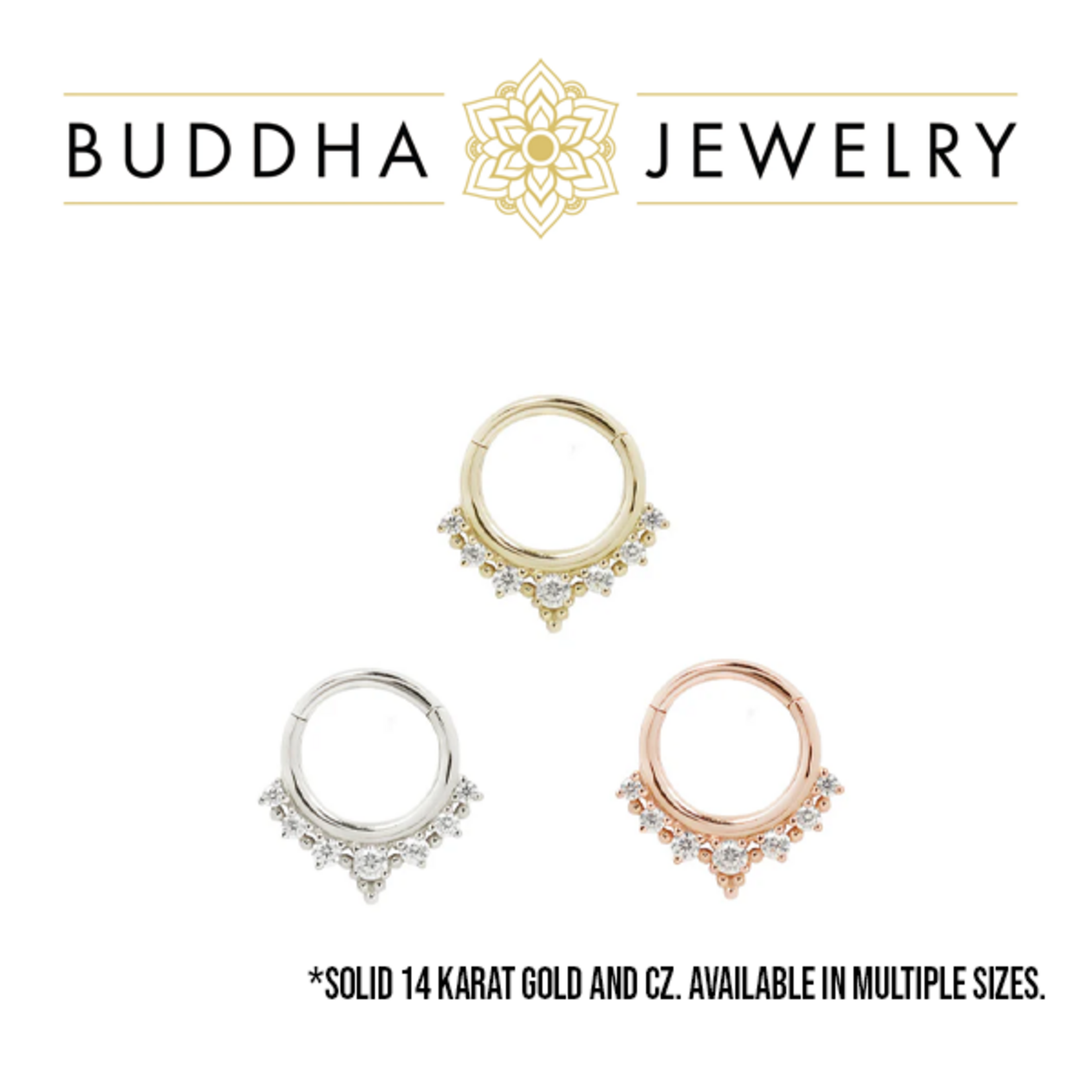 Buddha Jewelry Organics Buddha Jewelry Organics 16g "Lala" Clicker with CZ