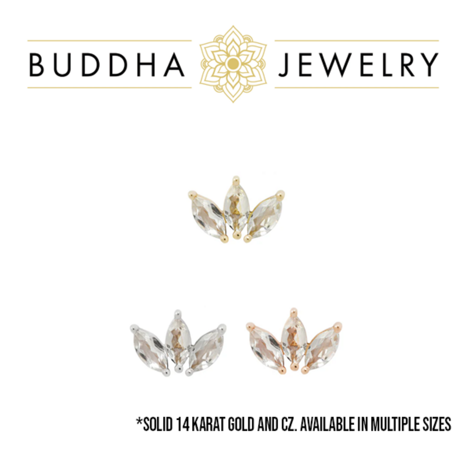 Buddha Jewelry Organics Buddha Jewelry Organics "Moet" press-fit end with CZ