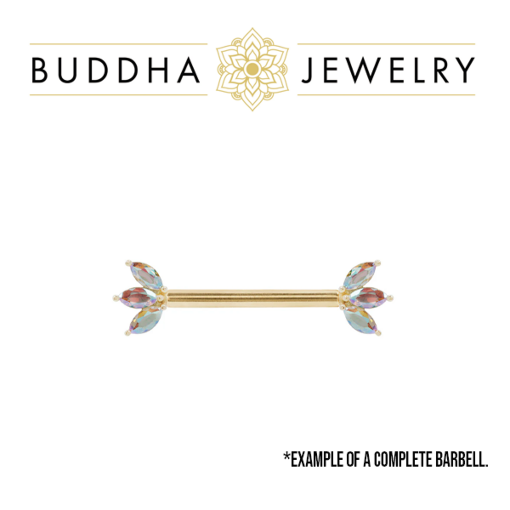 Buddha Jewelry Organics Buddha Jewelry Organics forward facing "Moet" press fit end with mercury mist topaz