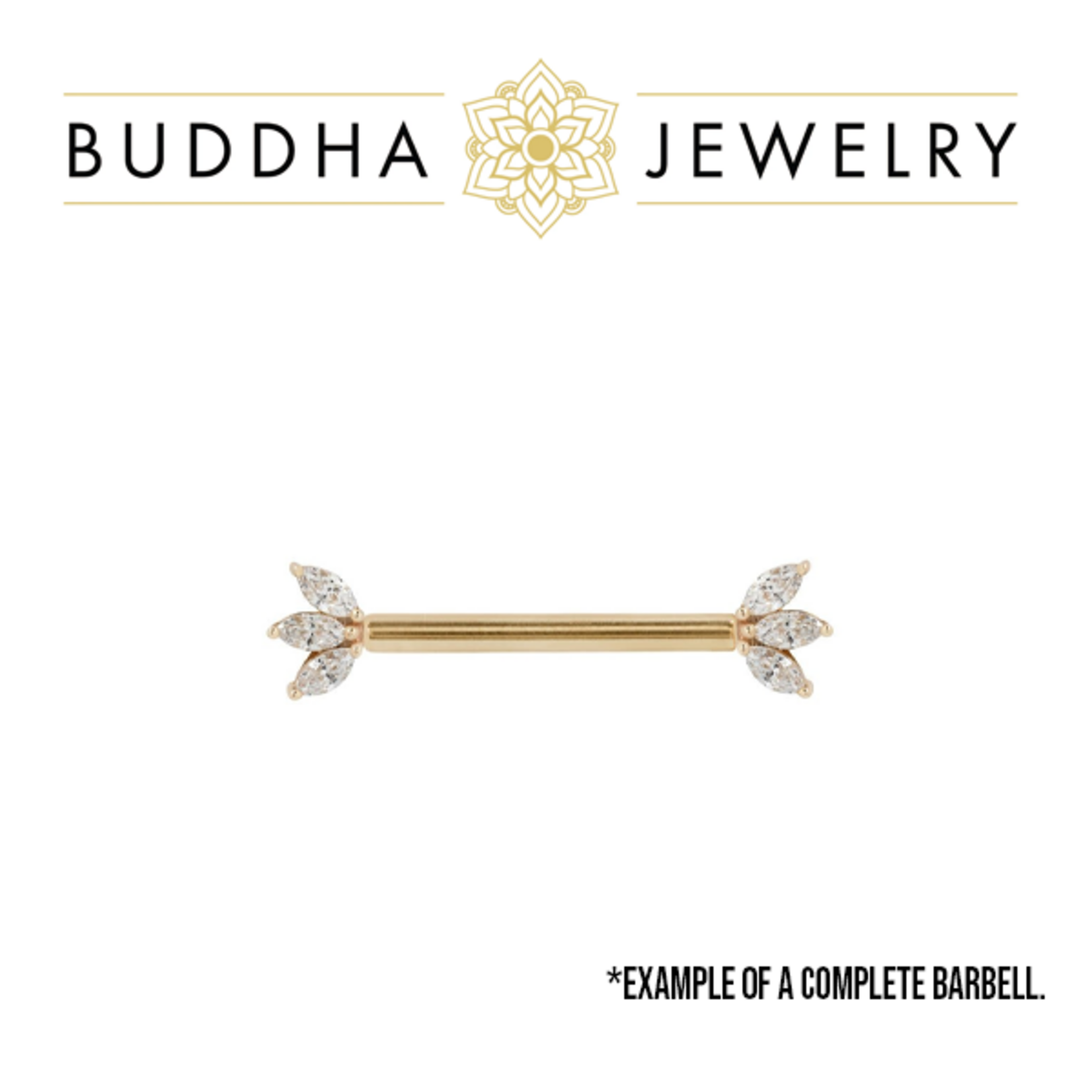 Buddha Jewelry Organics Buddha Jewelry Organics forward facing "Moet" press-fit end with CZ