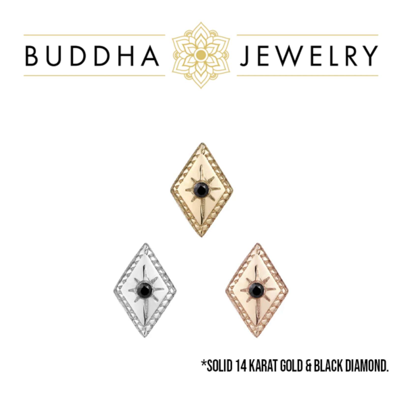 Buddha Jewelry Organics Buddha Jewelry Organics "Etoile" press-fit end with 1.0 black diamond