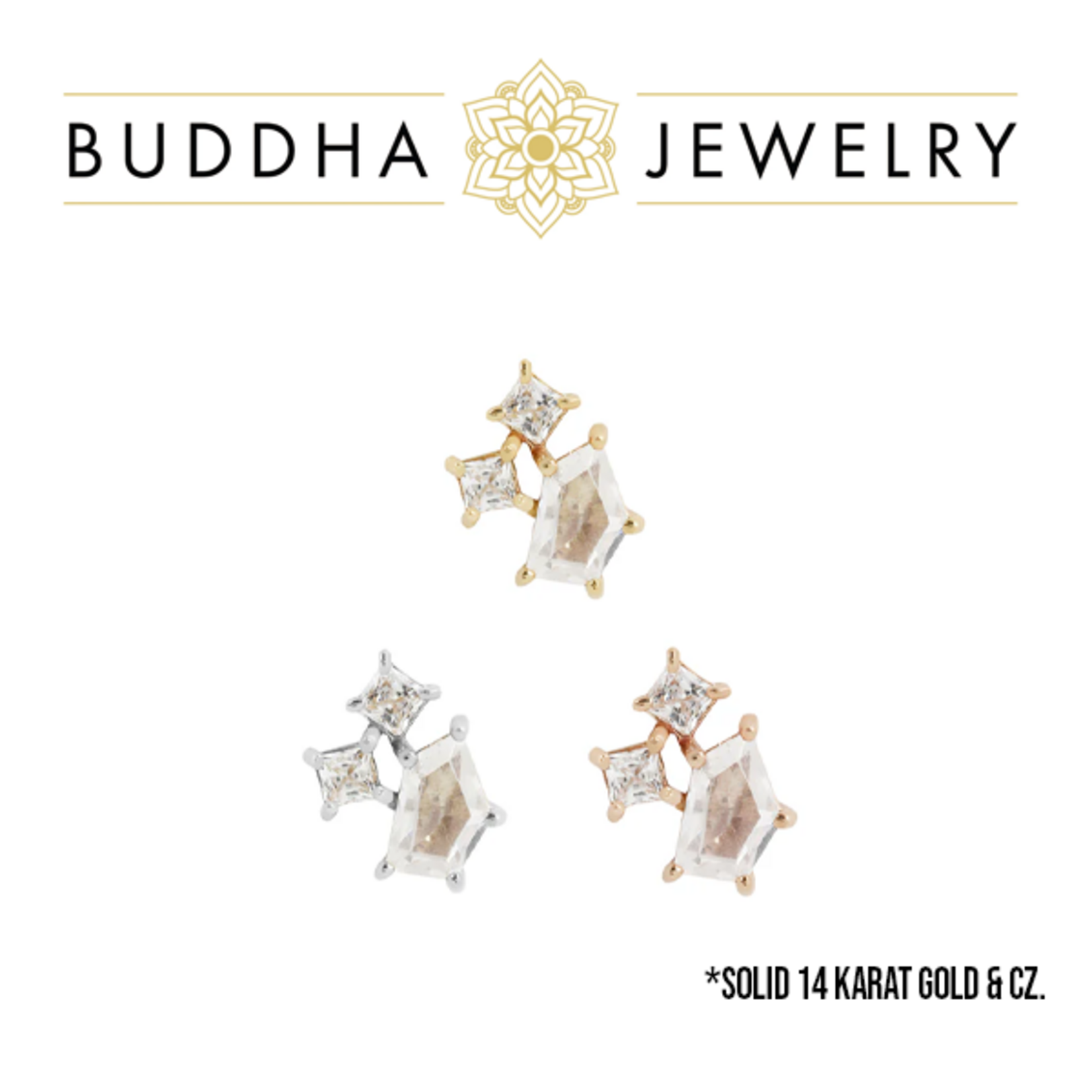 Buddha Jewelry Organics Buddha Jewelry Organics "Lyra" press-fit end with CZ cluster