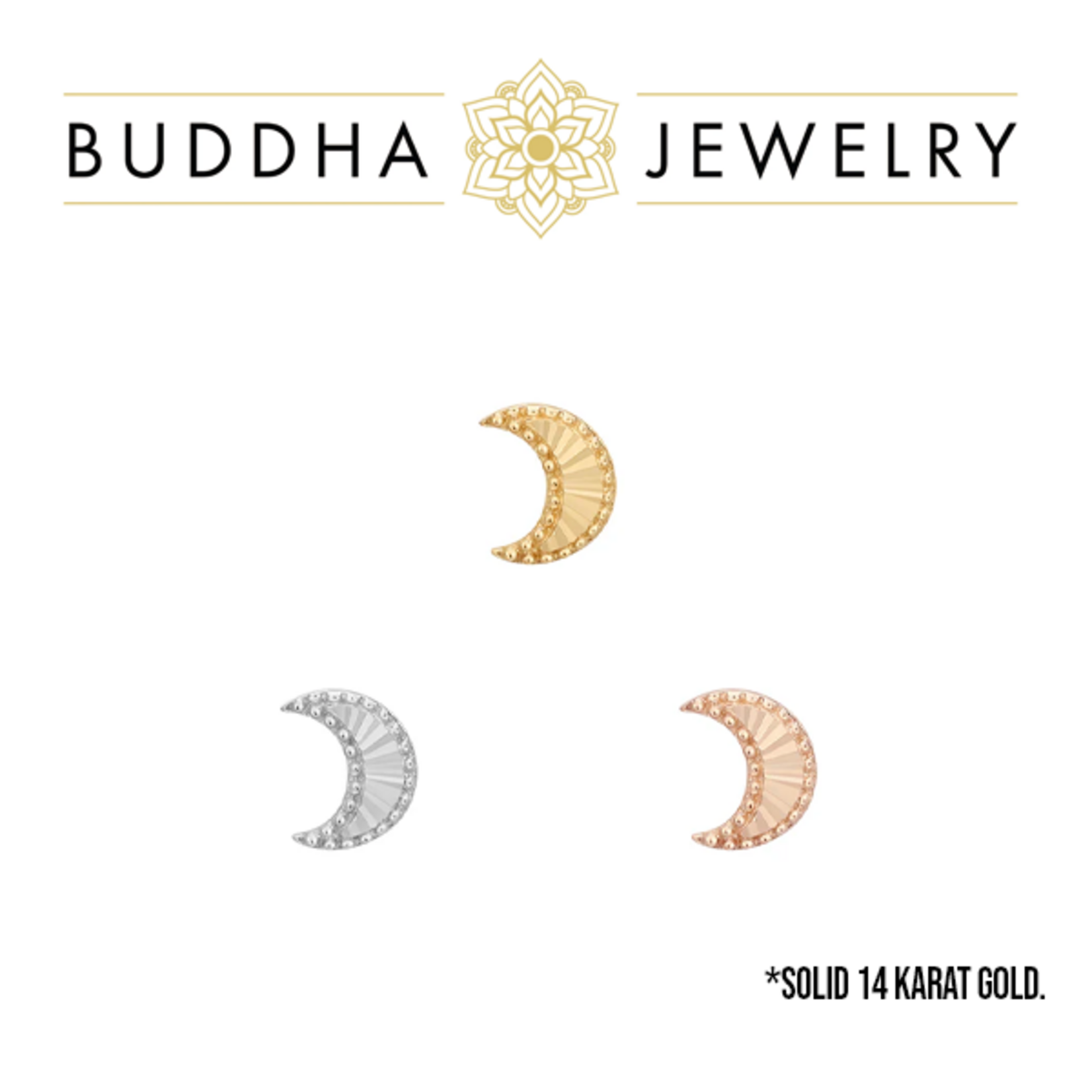 Buddha Jewelry Organics Buddha Jewelry Organics "After Hours" Textured moon press-fit end