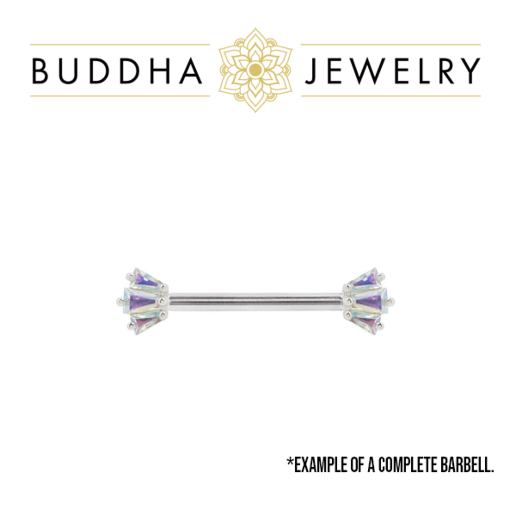 Buddha Jewelry Organics Buddha Jewelry Organics forward facing "Gemma Trio" press-fit end with mercury mist topaz