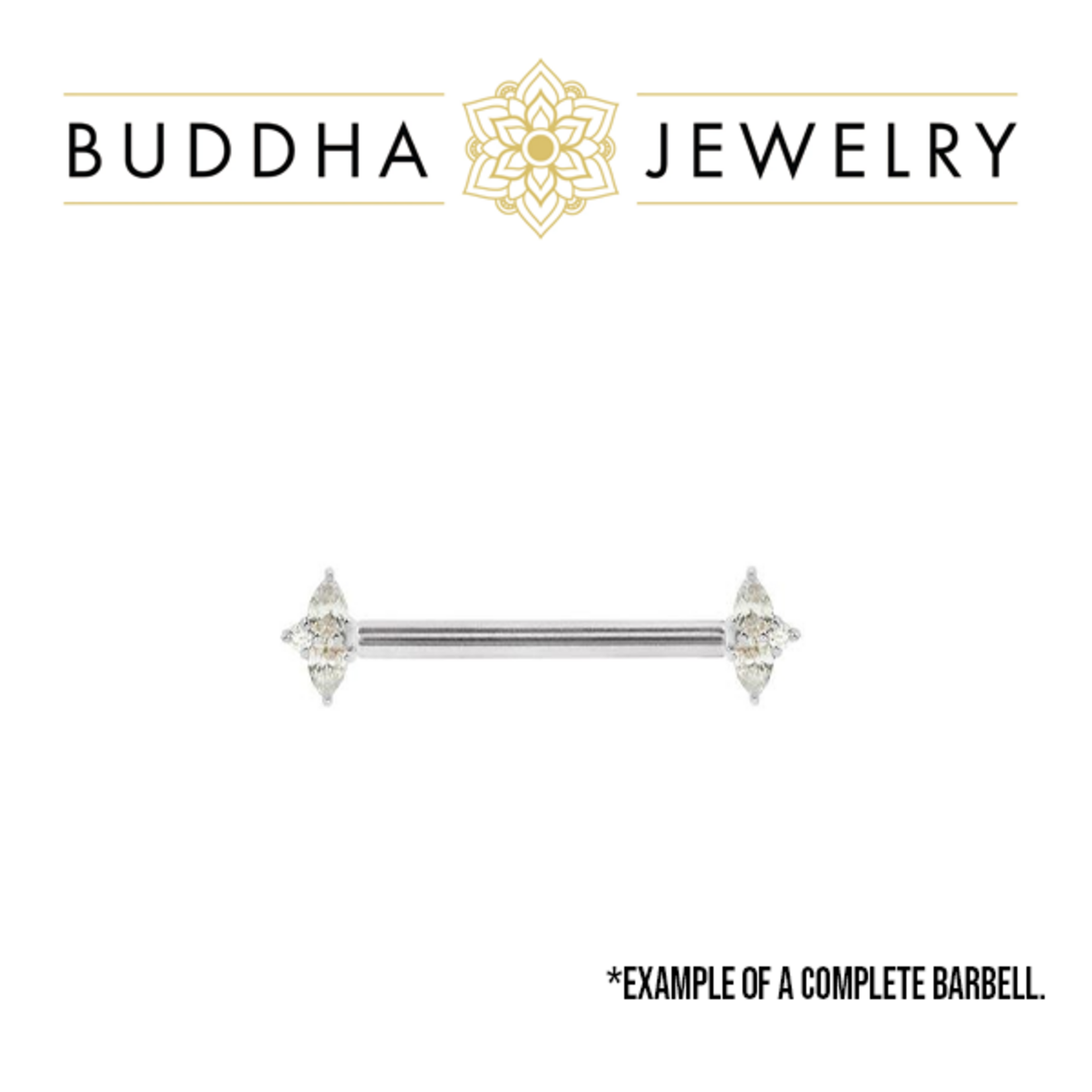 Buddha Jewelry Organics Buddha Jewelry Organics forward facing "Ethereal" press-fit end with CZ