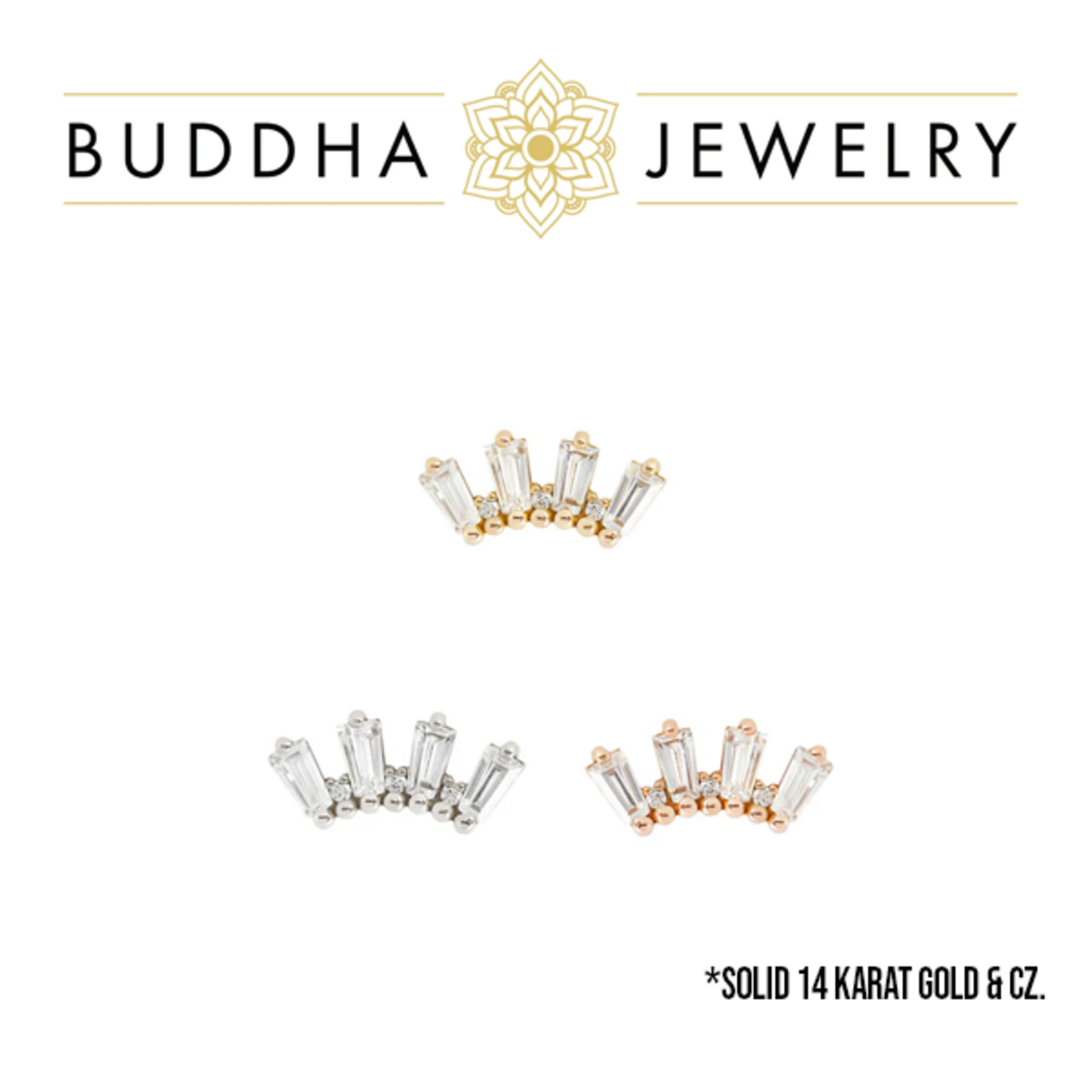 Buddha Jewelry Organics Buddha Jewelry Organics "Crown Jewels" with baguette cut CZ.