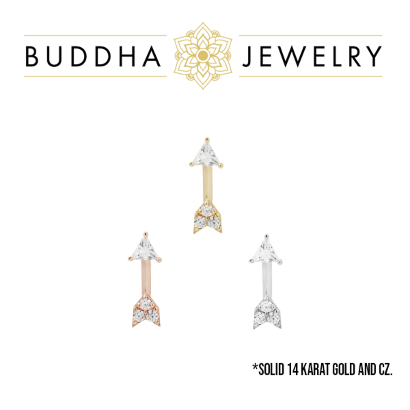 Buddha Jewelry Organics Buddha Jewelry Organics "Zandra" arrow press-fit end with CZ
