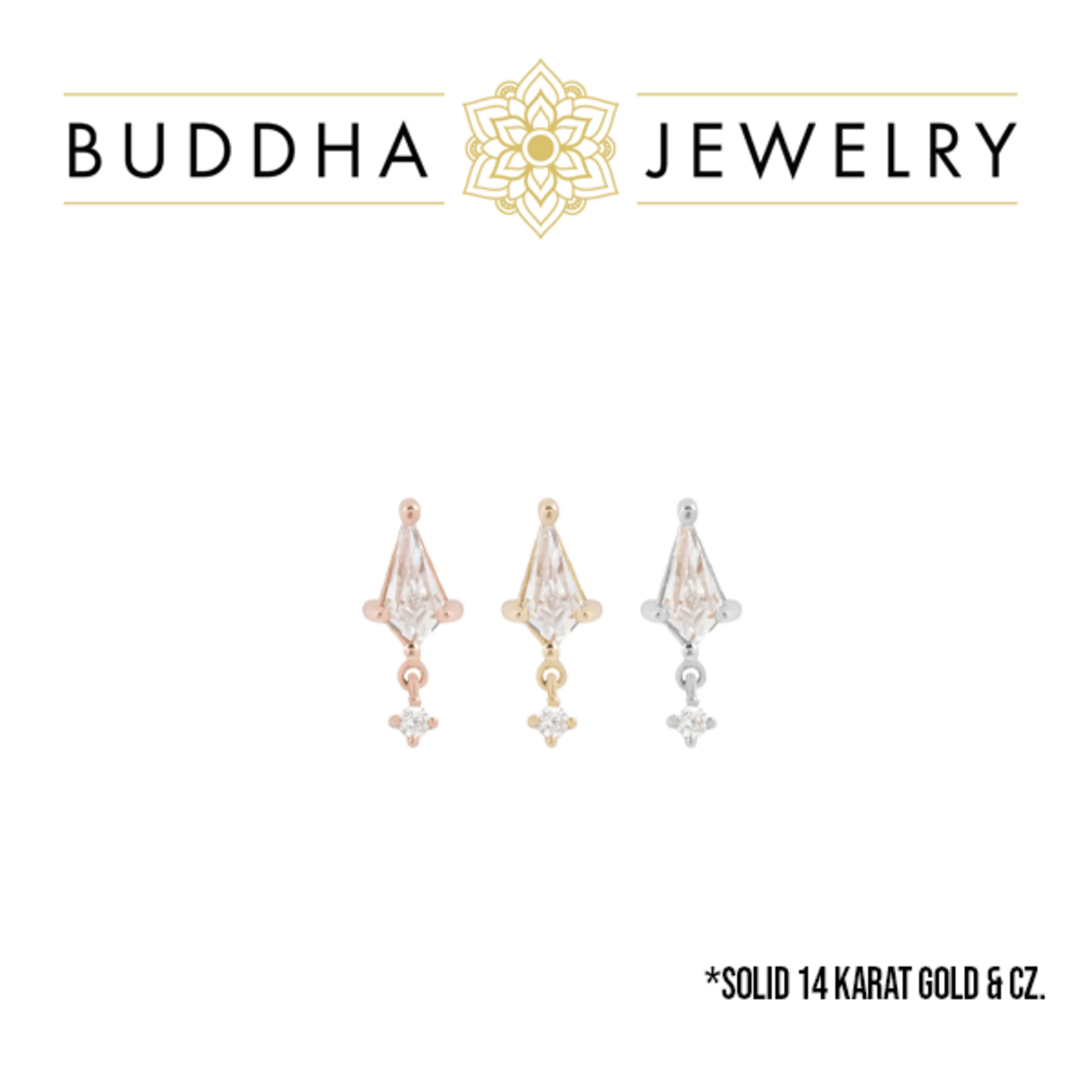 Buddha Jewelry Organics Buddha Jewelry Organics "It's all Happening" press-fit end with CZ