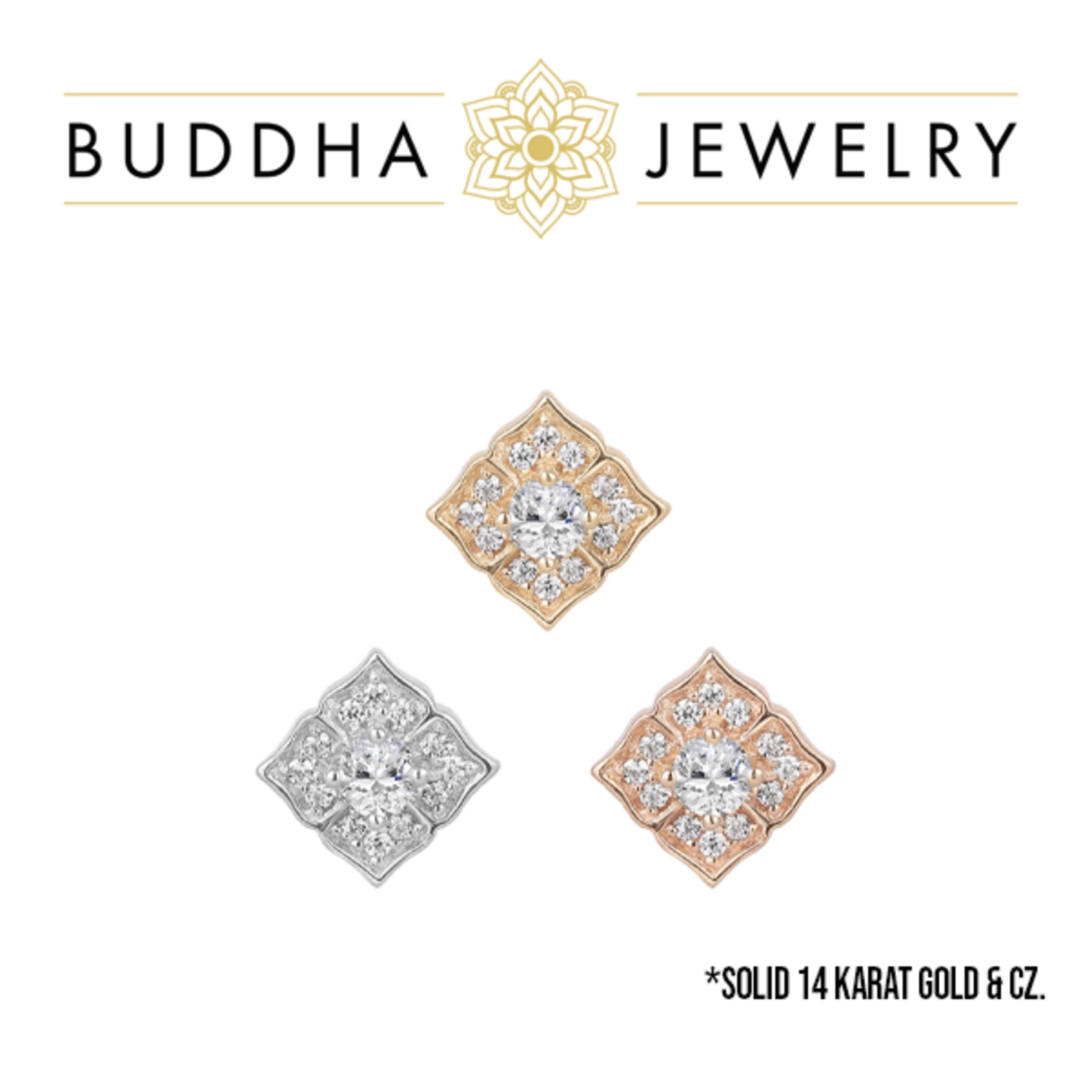 Buddha Jewelry Organics Buddha Jewelry Organics "Grace" press-fit end with CZ