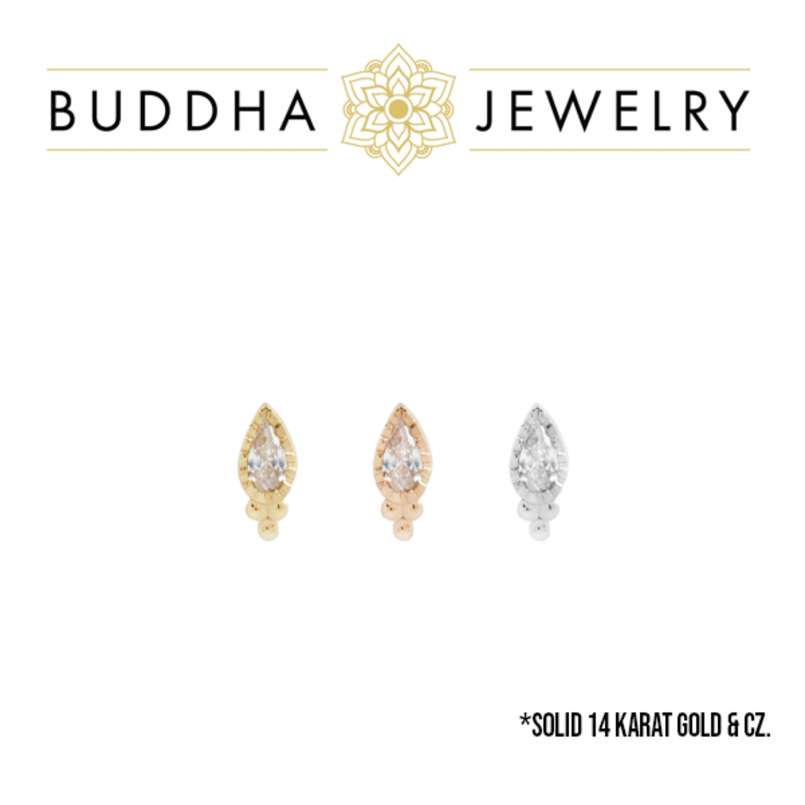 Buddha Jewelry Organics Buddha Jewelry Organics "Gala" press-fit end with CZ.