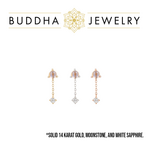 Buddha Jewelry Organics Buddha Jewelry Organics "Bianca" with Chain, Moonstone, and White Sapphire