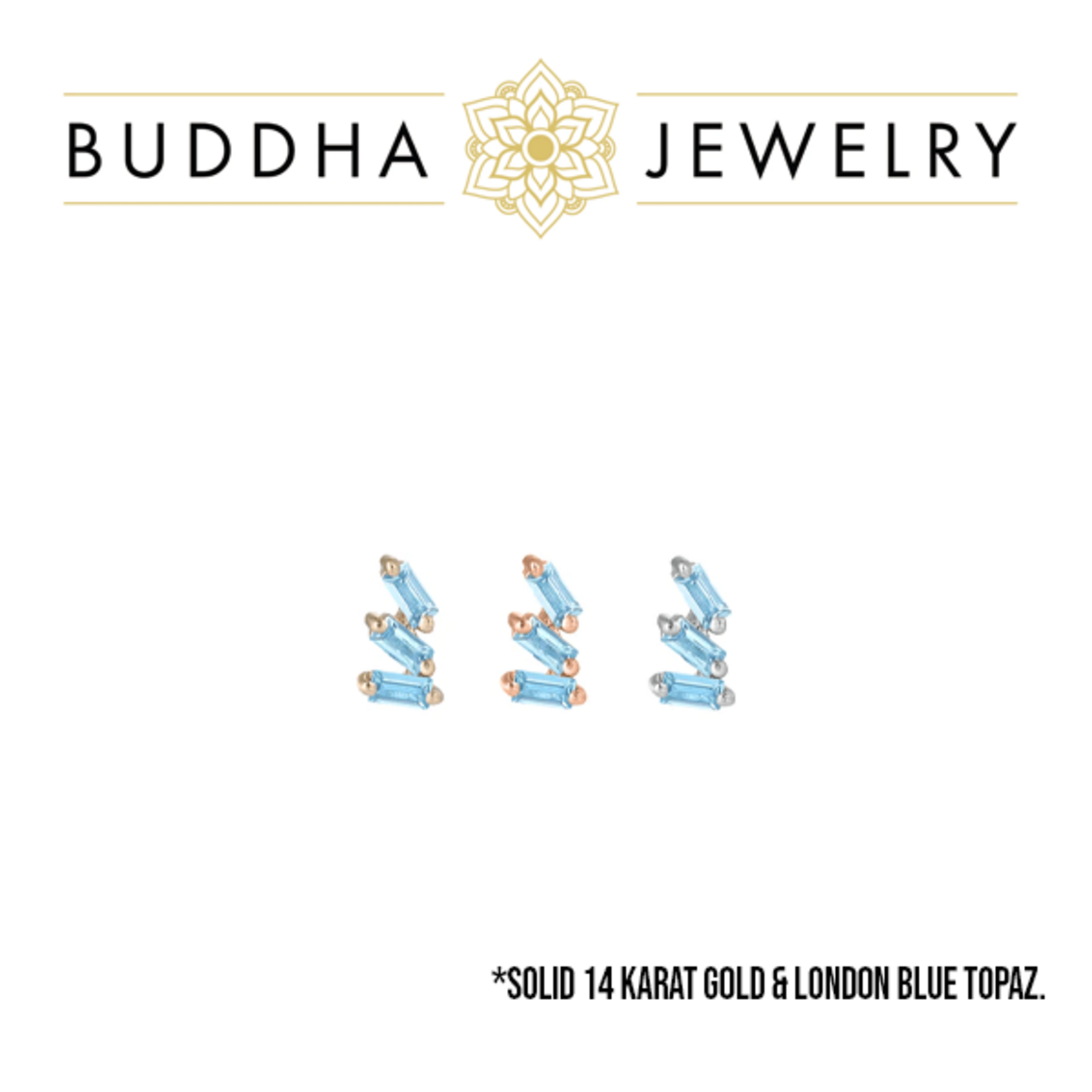 Buddha Jewelry Organics Buddha Jewelry Organics "Staxx" press-fit end with London blue topaz