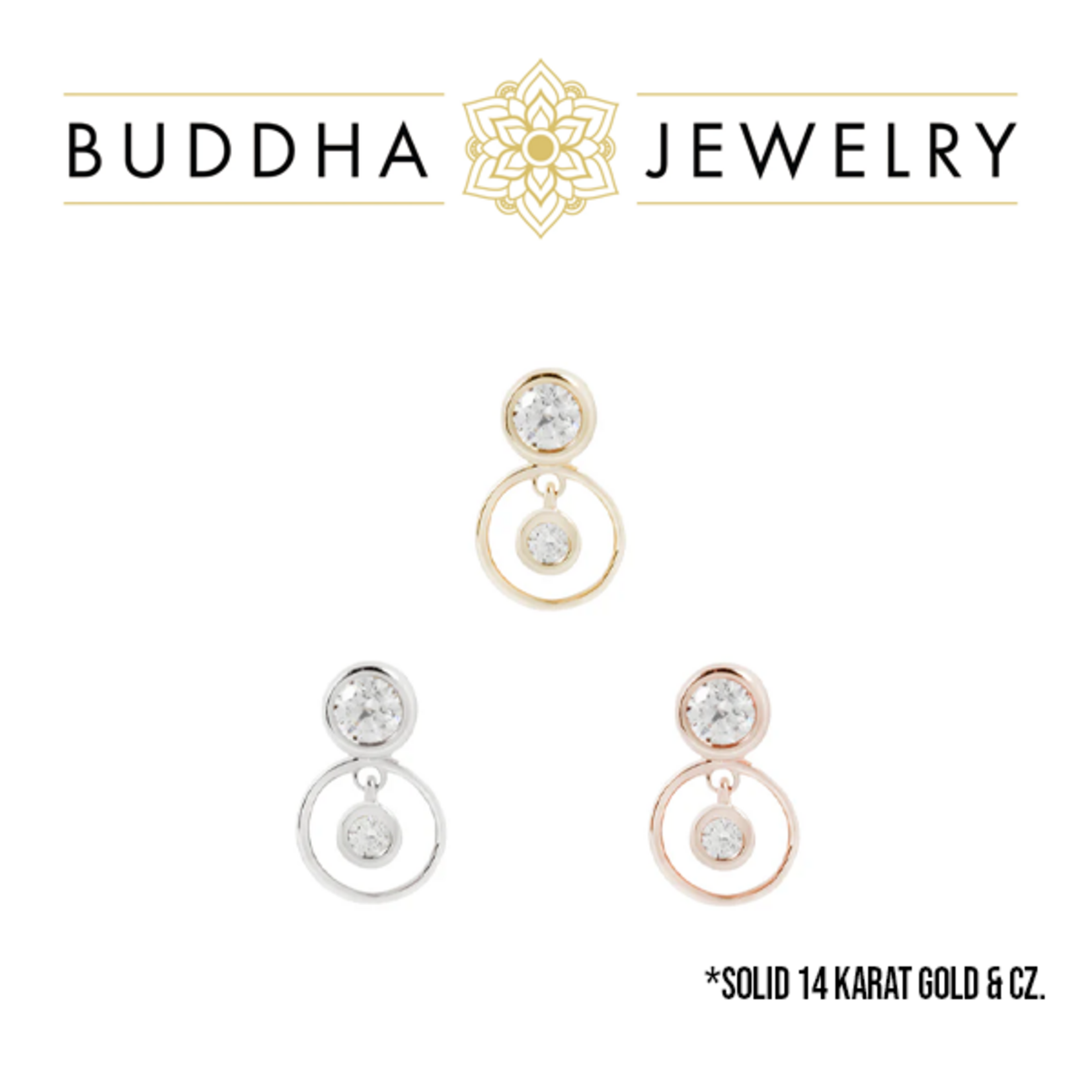 Buddha Jewelry Organics Buddha Jewelry Organics "Warhol" press-fit end with CZ
