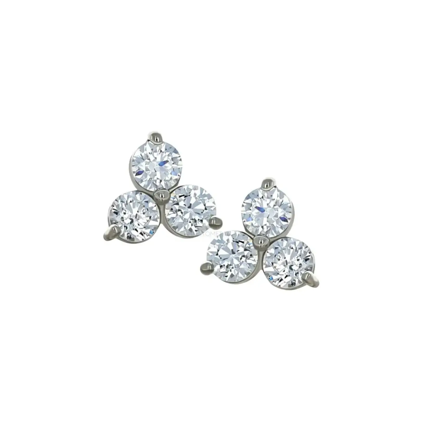 Anatometal Anatometal "Trio" 3 gem cluster press-fit end