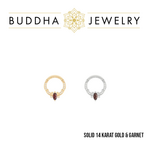 Buddha Jewelry Organics Buddha Jewelry Organics 16g "Coterie" clicker with Garnet