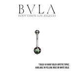 BVLA BVLA "Classic Prong" Navel Curve with Mystic Topaz