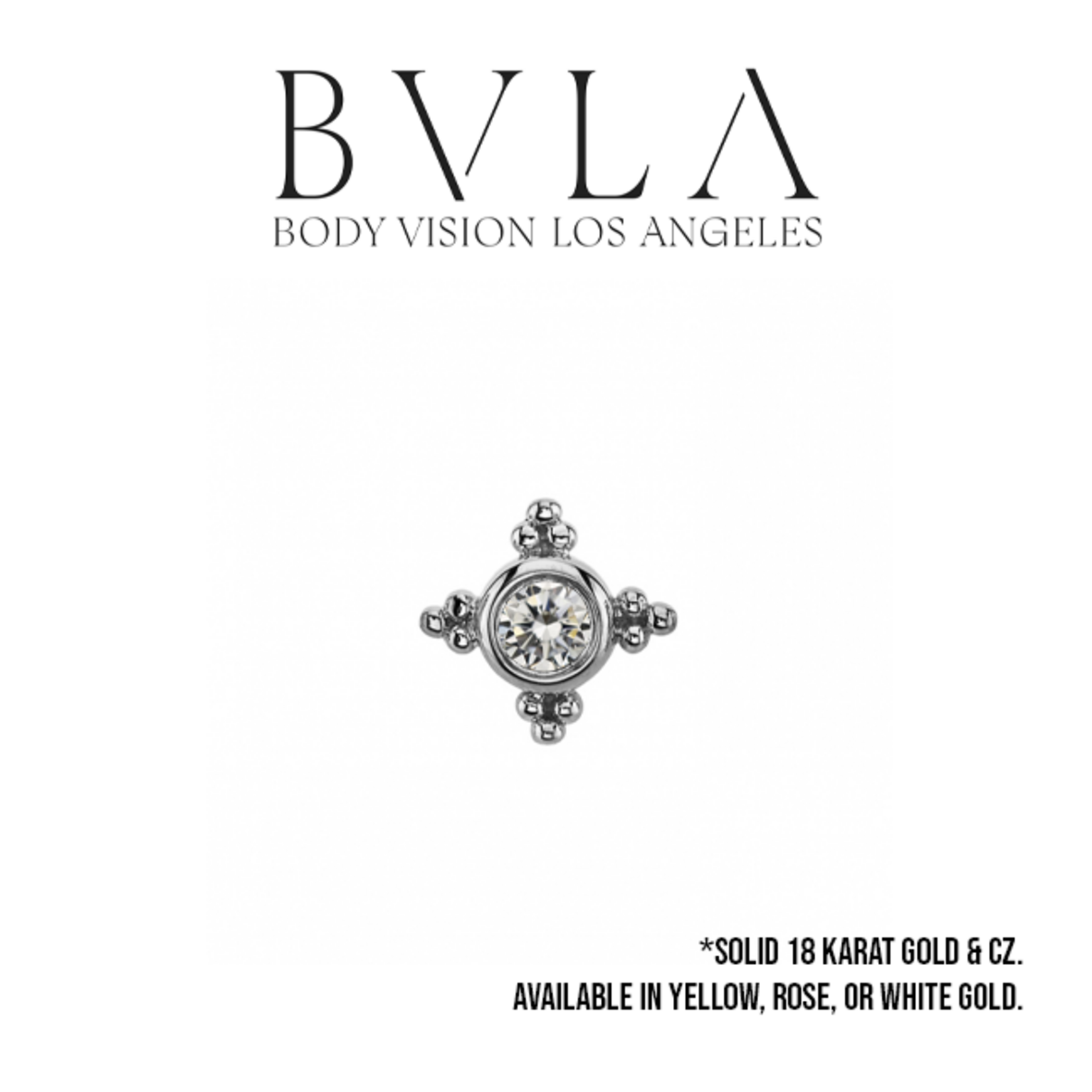 BVLA BVLA 14g "Mini Kandy" threaded end with bezel-set CZ