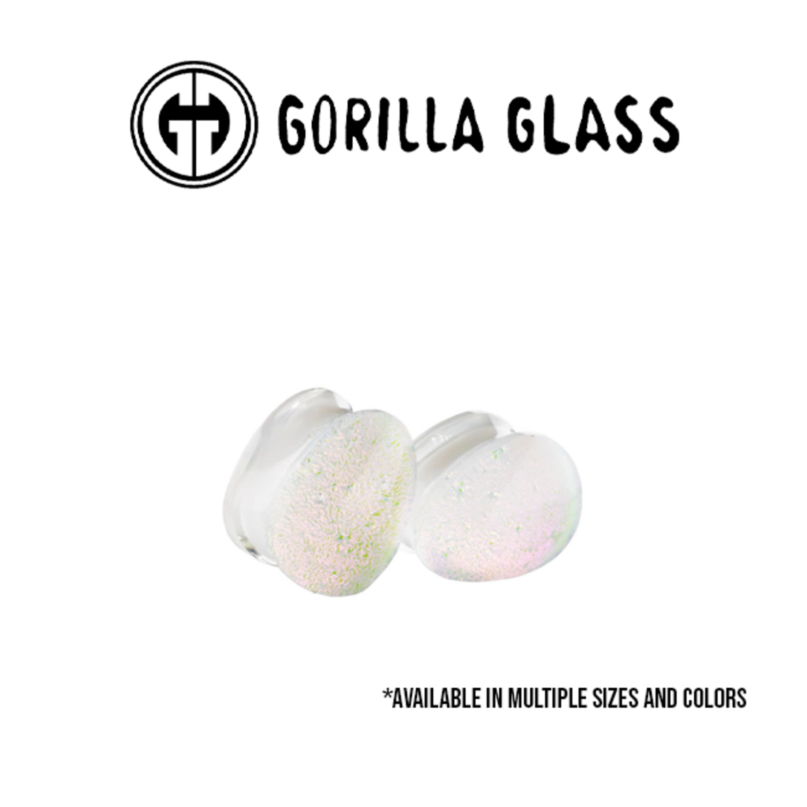 Gorilla Glass Gorilla Glass dichroic teardrop double flared plugs