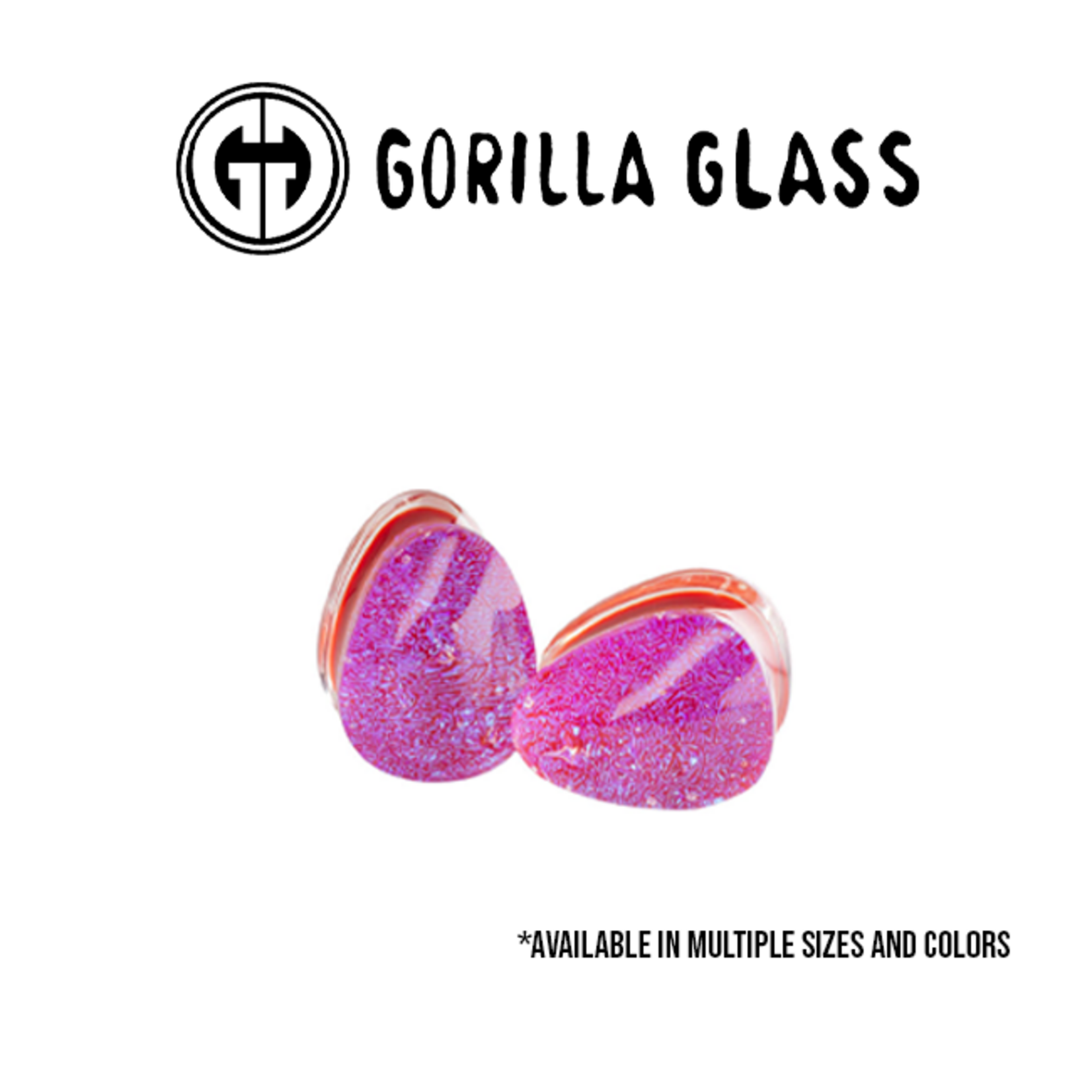 Gorilla Glass Gorilla Glass dichroic teardrop double flared plugs