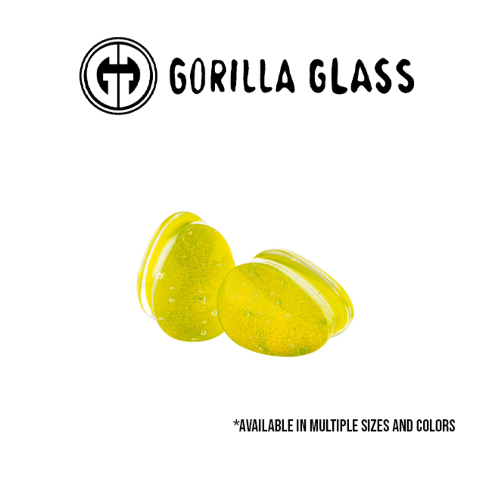 Gorilla Glass Gorilla Glass dichroic teardrop double flared plugs