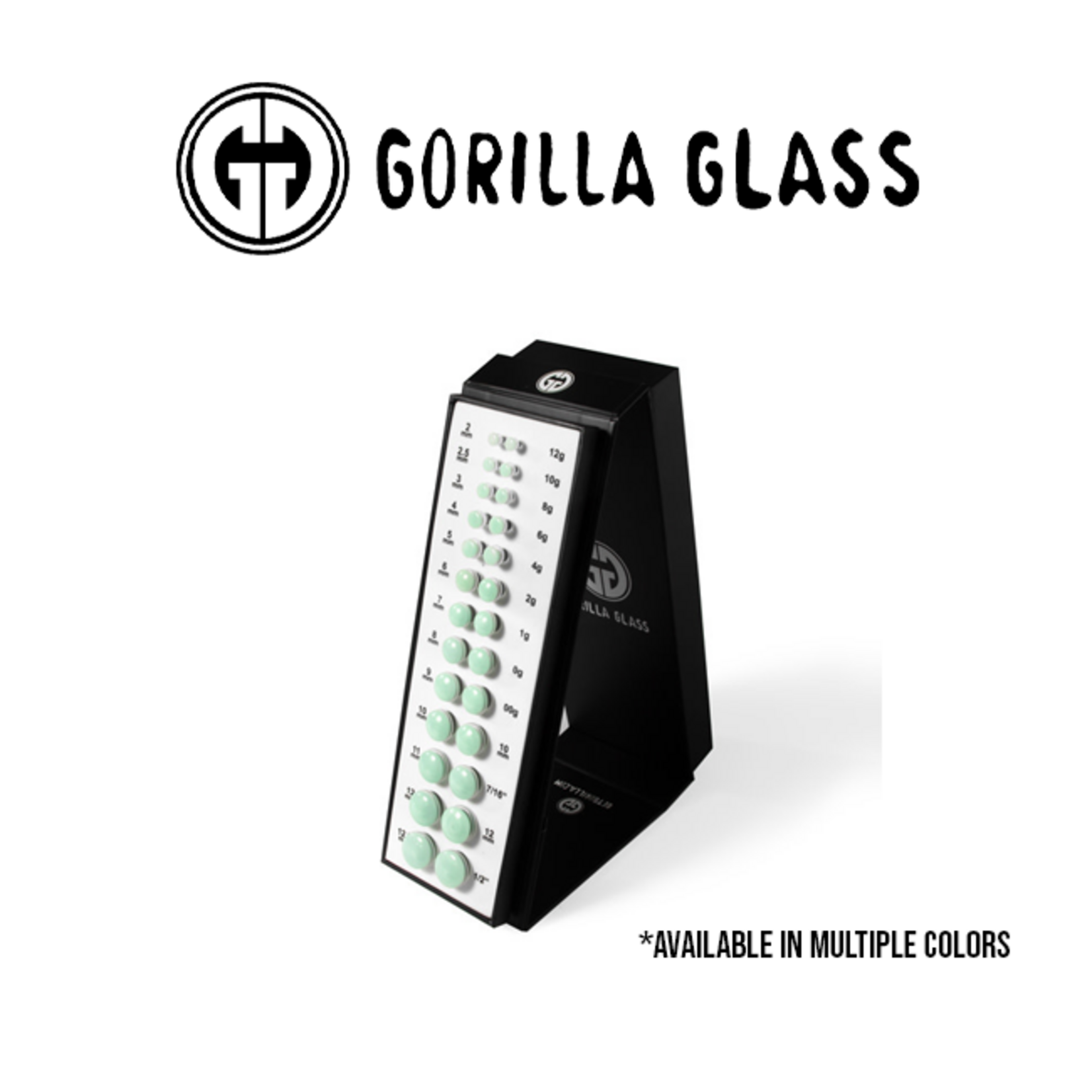 Gorilla Glass Gorilla Glass single flare Colorfront kit with display - 12g through 1/2