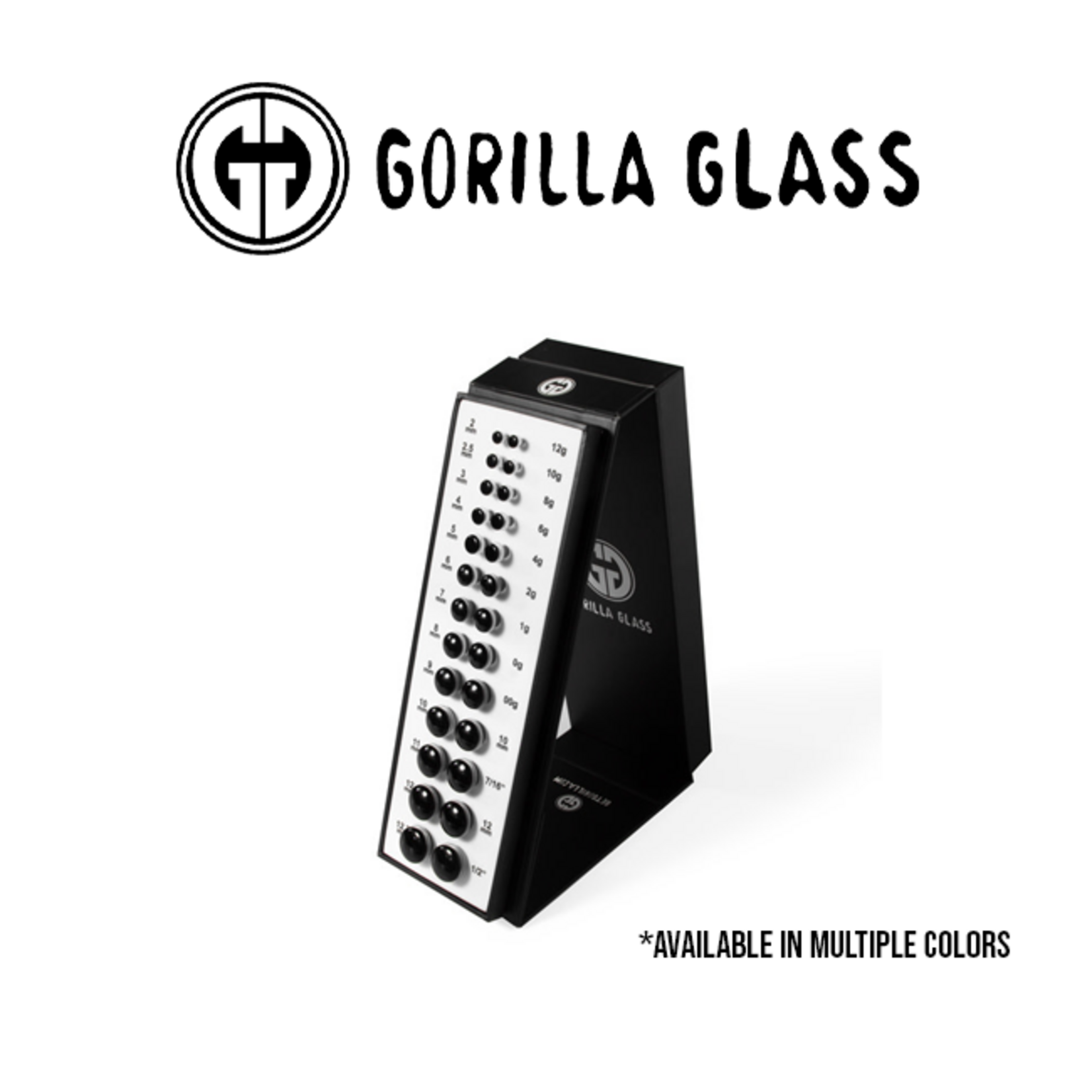 Gorilla Glass Gorilla Glass single flare Colorfront kit with display - 12g through 1/2